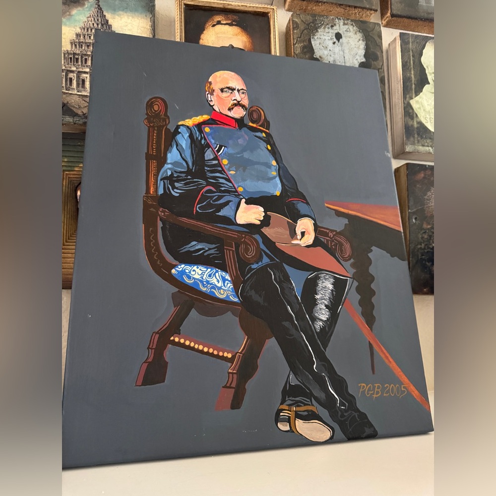 Bismarck at Versailles (After the 1870 Portrait) Acrylic on Canvas‎ Painting
